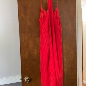 CeCe Summer Dress Mid length. Light weight tangerine color- Large